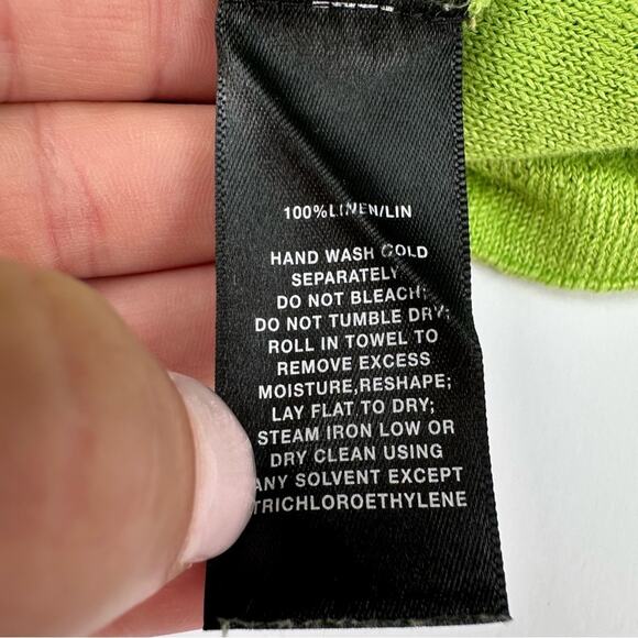 Lafayette 148 New York Womens Knit Linen Tank Top Green Sz Medium M Layering - Picture 5 of 10